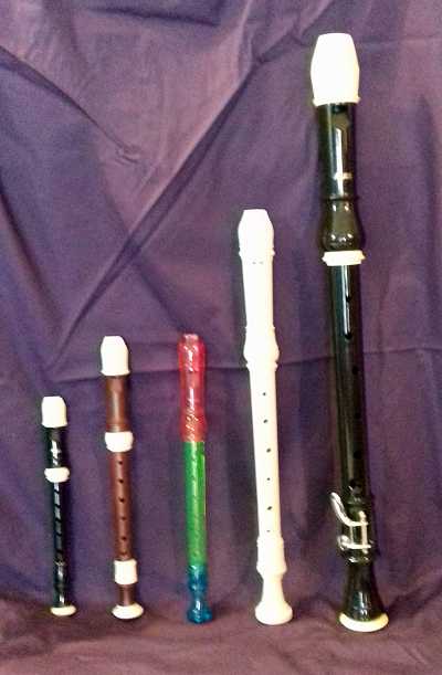 Photo: recorders in the studio at My Smart Music, Lazonby, Penrith, Cumbria